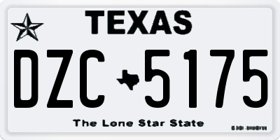 TX license plate DZC5175