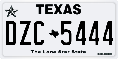 TX license plate DZC5444