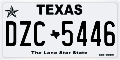 TX license plate DZC5446
