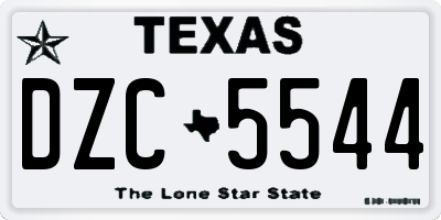 TX license plate DZC5544