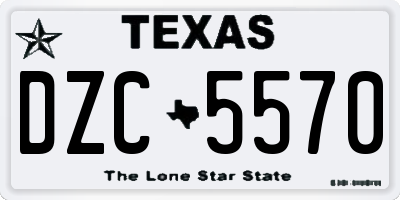 TX license plate DZC5570