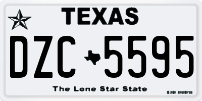 TX license plate DZC5595