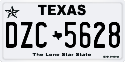 TX license plate DZC5628