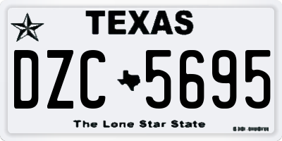 TX license plate DZC5695