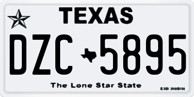 TX license plate DZC5895