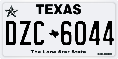 TX license plate DZC6044