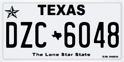 TX license plate DZC6048
