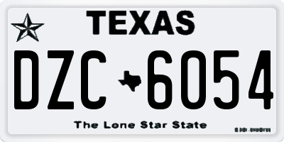 TX license plate DZC6054