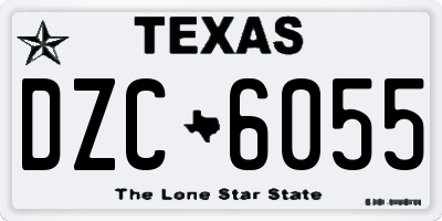 TX license plate DZC6055
