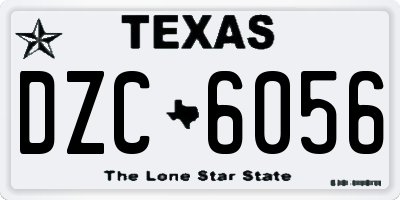 TX license plate DZC6056