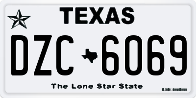 TX license plate DZC6069