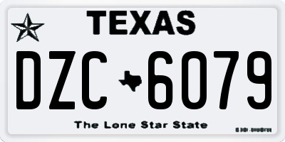 TX license plate DZC6079