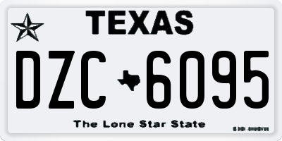 TX license plate DZC6095