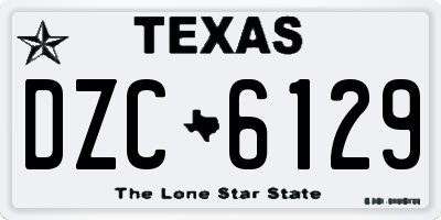 TX license plate DZC6129