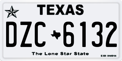 TX license plate DZC6132