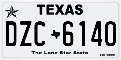 TX license plate DZC6140