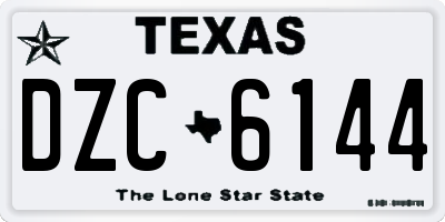 TX license plate DZC6144