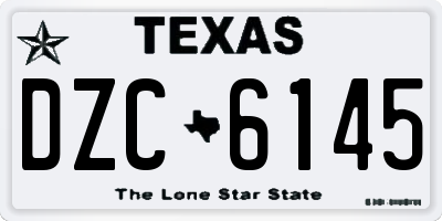 TX license plate DZC6145