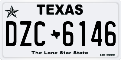 TX license plate DZC6146