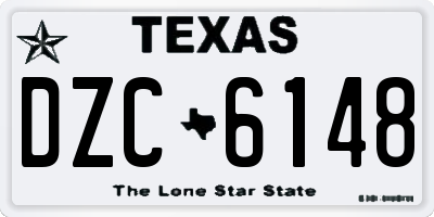 TX license plate DZC6148