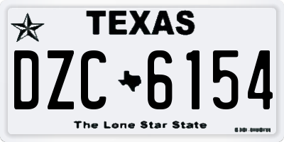 TX license plate DZC6154