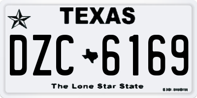 TX license plate DZC6169