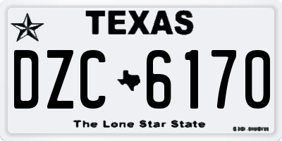 TX license plate DZC6170