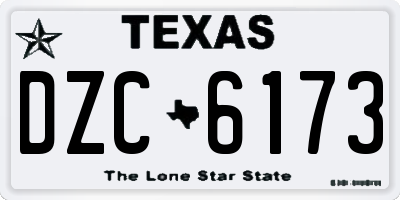 TX license plate DZC6173