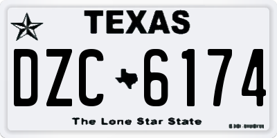 TX license plate DZC6174
