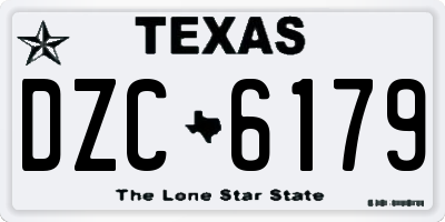 TX license plate DZC6179