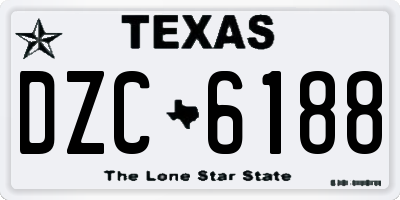 TX license plate DZC6188