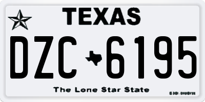 TX license plate DZC6195
