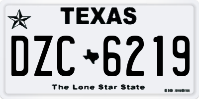 TX license plate DZC6219
