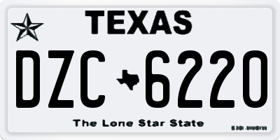 TX license plate DZC6220
