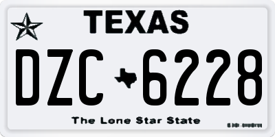 TX license plate DZC6228