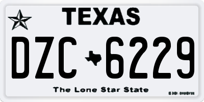 TX license plate DZC6229