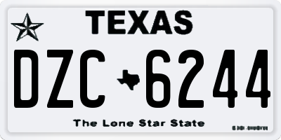 TX license plate DZC6244