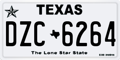 TX license plate DZC6264