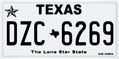 TX license plate DZC6269