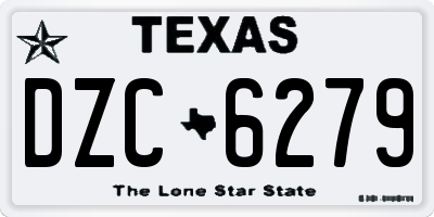 TX license plate DZC6279