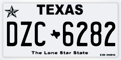TX license plate DZC6282