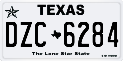 TX license plate DZC6284