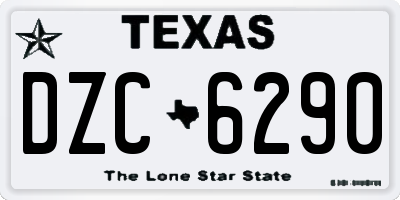 TX license plate DZC6290
