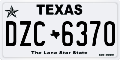 TX license plate DZC6370