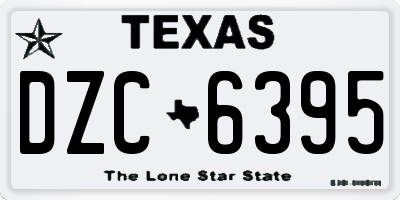 TX license plate DZC6395