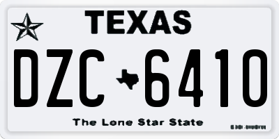 TX license plate DZC6410