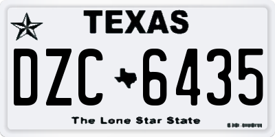 TX license plate DZC6435