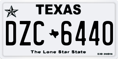 TX license plate DZC6440