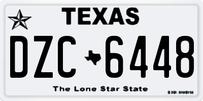 TX license plate DZC6448