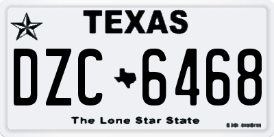 TX license plate DZC6468